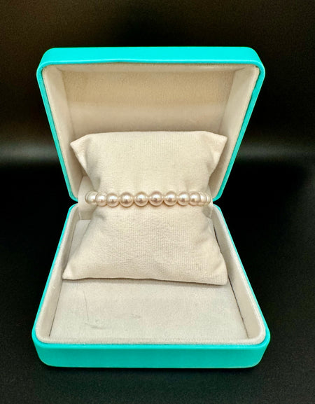 LUCE DI DONNAORO Bracciale Perle Coltivate 4-4.5mm con chiusura in Oro Bianco 18kt