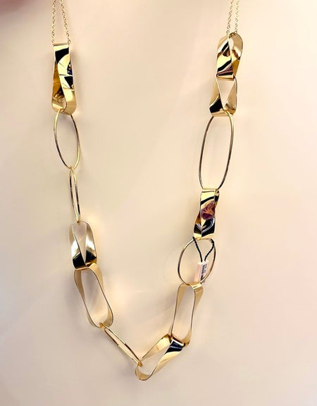 OTTAVIANI Collana Moda Lunga Dorata con Elementi Torchon