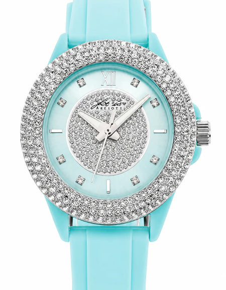 4US Cesare Paciotti Orologio da Donna Turchese chiaro in Silicone