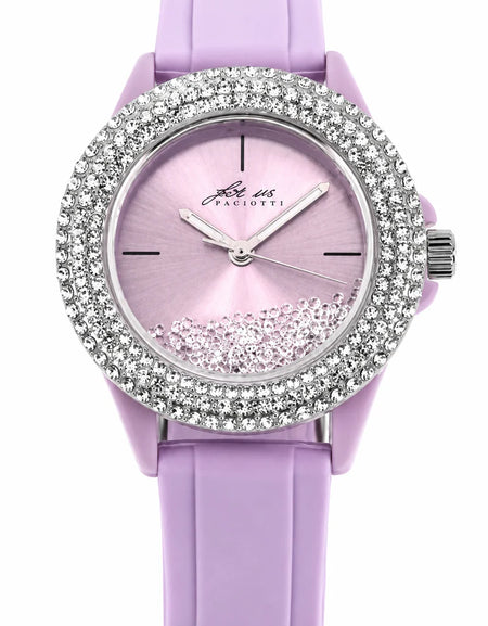 4US Cesare Paciotti Orologio da Donna Viola chiaro in Silicone