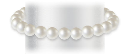 LUCE DI DONNAORO Bracciale Perle Coltivate 6-6.5mm con chiusura in Oro Bianco 18kt