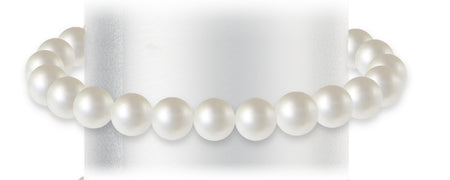 LUCE DI DONNAORO Bracciale Perle Coltivate 7-7.5mm con chiusura in Oro Bianco 18kt