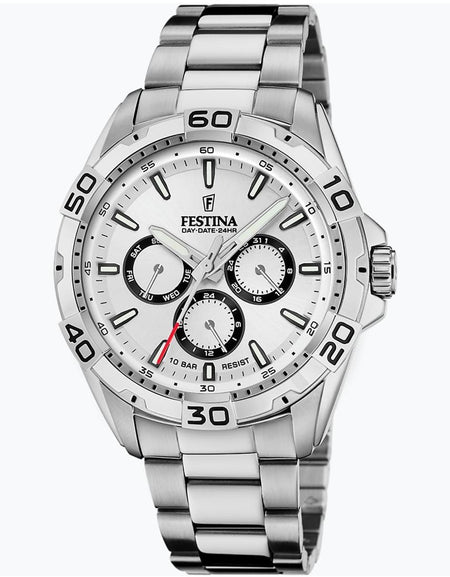 OROLOGIO FESTINA F20623/1 BLANCO CINTURINO IN ACCIAIO INOSSIDABILE 316L, UOMO