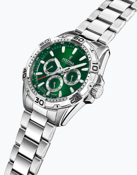 OROLOGIO FESTINA F20623/3 VERDE CINTURINO IN ACCIAIO INOSSIDABILE 316L, UOMO