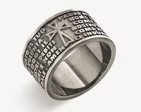 Anello Padre Nostro Brunito mis 28