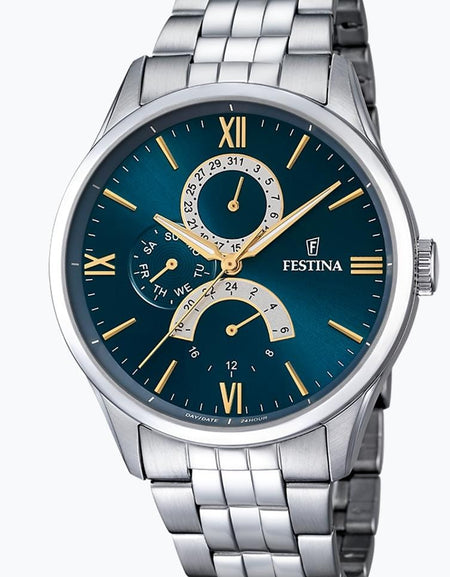OROLOGIO FESTINA F16822/A BLU CON CINTURINO IN ACCIAIO, UOMO