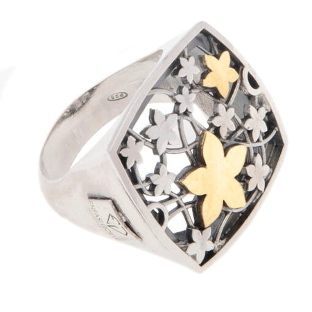 ENFASI GIOIELLI Anello Primavera in Argento 925 e Bronzo Dorato
