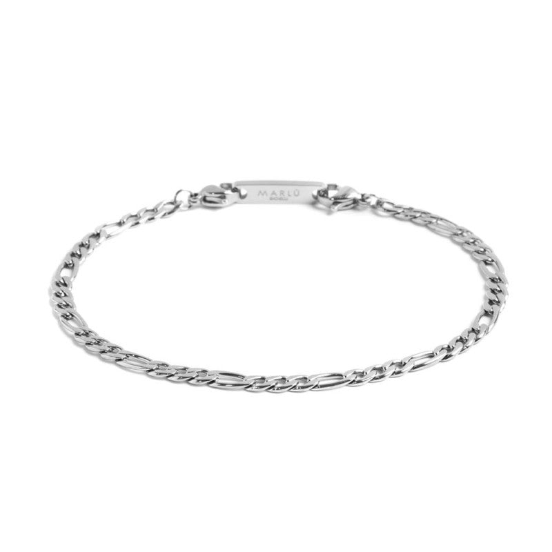 DESIGN - Bracciale con catena figaro argento