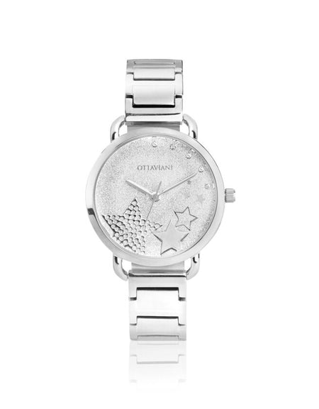 OTTAVIANI Orologio Donna Solo Tempo Stelle e Cristalli Bianchi