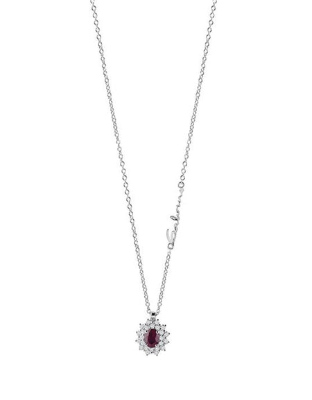 Collana Donna Salvini Celine in Oro bianco 18kt Rubino e Diamanti