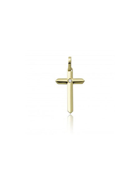Pendente a Croce CHIMENTO IMMAGINI SACRE in Oro Giallo 18kt e Diamante