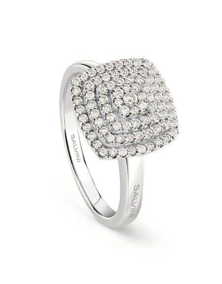 Anello Donna SALVINI Bagliori in Oro Bianco 18k e Diamanti 0.28ct