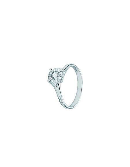 Anello Donna SALVINI Solitario in Oro Bianco e Diamanti Daphne
