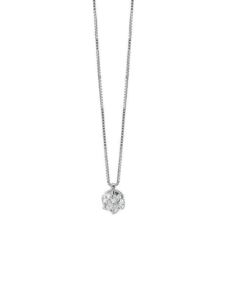 Collana donna SALVINI Lavinia in Oro bianco 18kt con punto luce Diamante 0.30ct