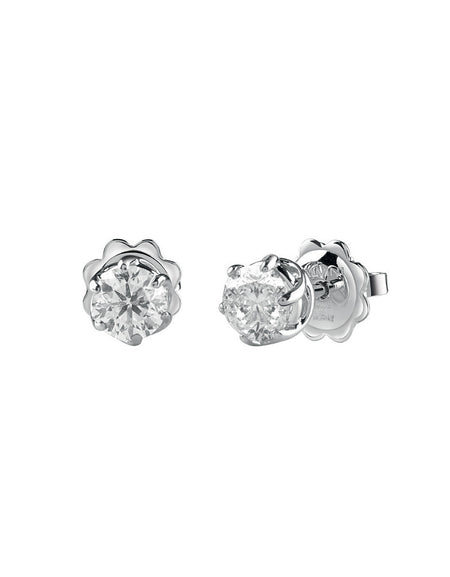 Orecchini donna SALVINI Lavinia in Oro bianco 18kt e punto luce Diamante 0.28ct