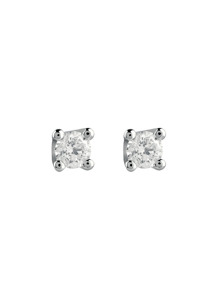 Orecchini Donna SALVINI Virginia in Oro Bianco 18kt e punto luce Diamante