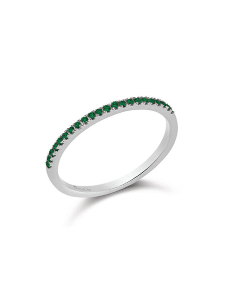 LUCE DI DONNAORO Anello Veretta Smeraldi 0.08ct in Oro 18kt