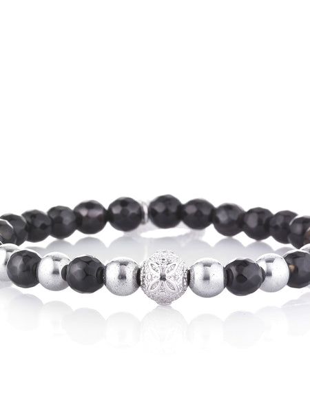 Bracciale Donna GERBA JEWELS ZEUDI Agata nera Argento 925