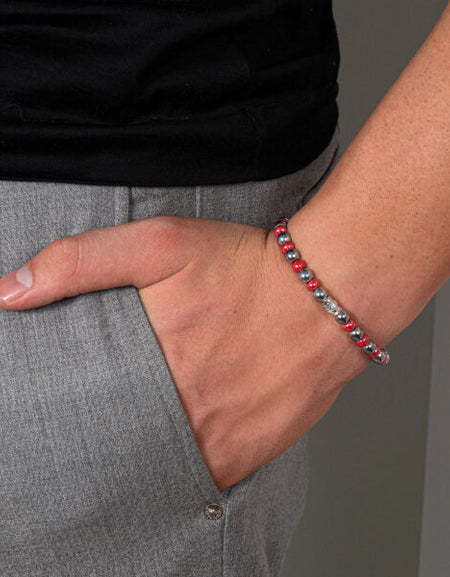 Bracciale Uomo GERBA JEWELS RED Ceramic e Silver Argento 925
