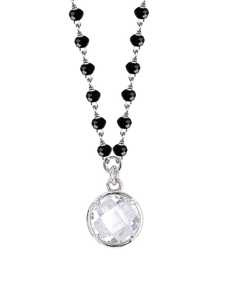 BOCCADAMO MYA Collana Cristalli e Neri e Cristallo Pendente Centrale Crystal