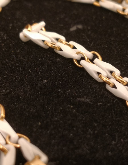 Girocollo Barakà Uomo Oro Rosa e Ceramica Bianca con Diamante limited edition
