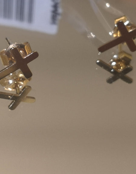 Orecchini Donna AMEN Oro 9kt con Croce