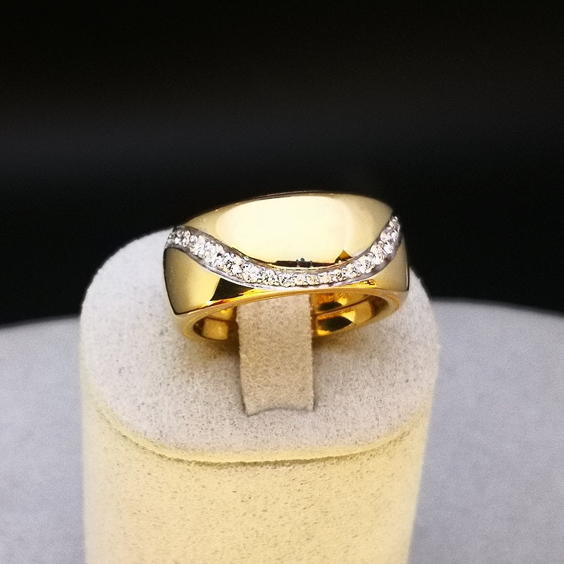 Tianyu Gems Anello Dell'eternità Con Diamanti Coltivati in Laboratorio Anello Incastonato In Oro Giallo 14k | Tianyu Gems - Foto 9