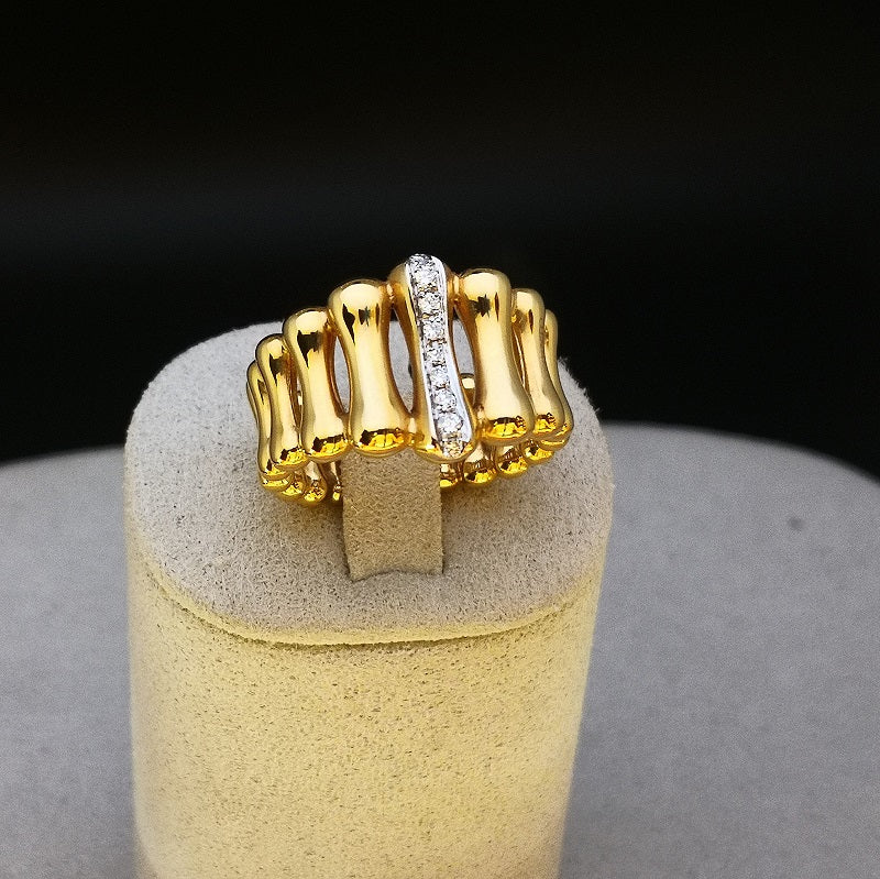Oro 18kt Anelli Oro Donna Oro Giallo Diamante Chimento Anello