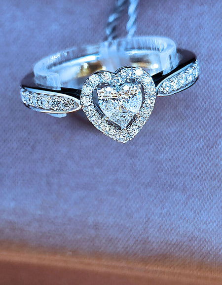 Anello Donna SALVINI Cuore Magia in Oro Bianco 18k e Diamanti 0.45ct