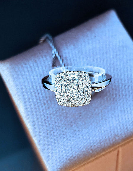 Anello Donna SALVINI Bagliori in Oro Bianco 18k e Diamanti 0.28ct