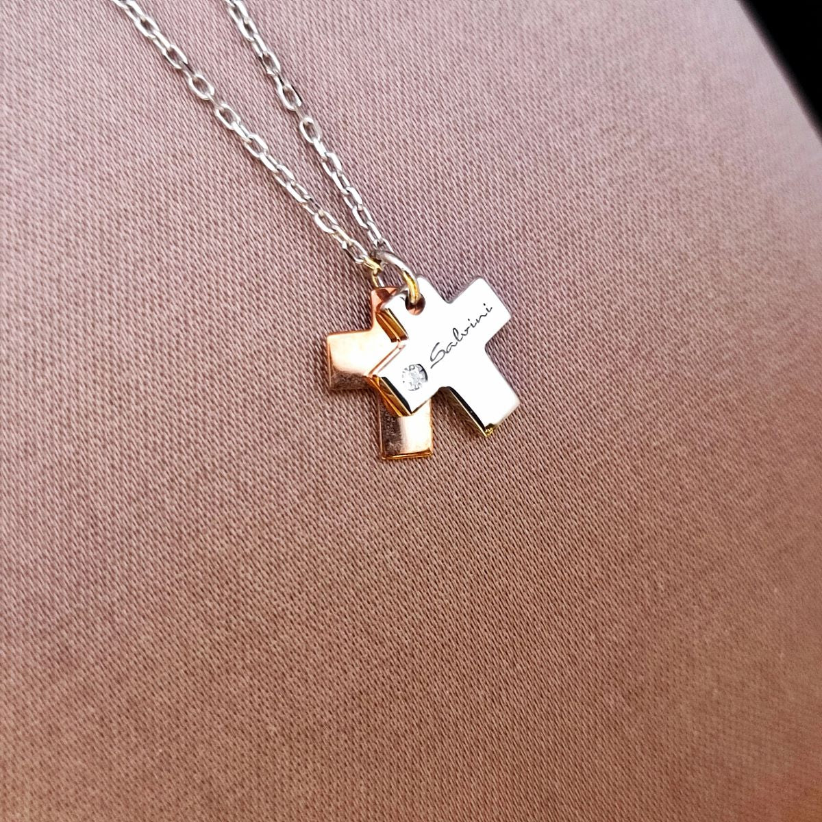 Salvini Croce Oro Rosa Oro Rosa Crocetta Salvini Gioielli Oro Rosa