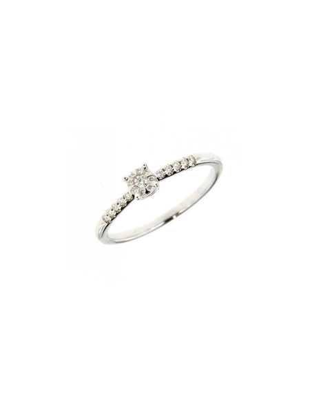 Anello Donna SALVINI Solitario in Oro Bianco e Diamanti Daphne