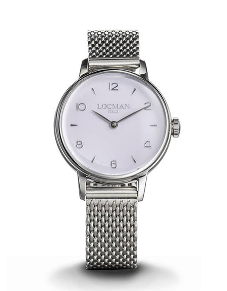 LOCMAN Orologio Donna 1960 Lady Solo Tempo Maglia Milano Rosa