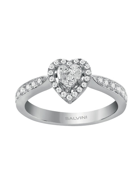 Anello Donna SALVINI Cuore Magia in Oro Bianco 18k e Diamanti 0.45ct