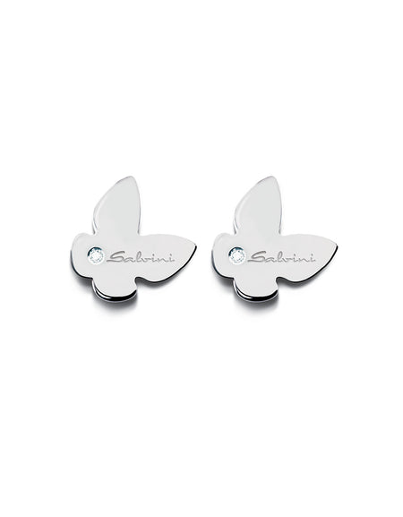 Orecchini Donna SALVINI coll: Minimal Pop Farfalla in Oro Bianco 9kt e Diamanti