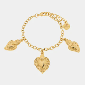 AMONAPOLI Bracciale in Metallo cuore sacro