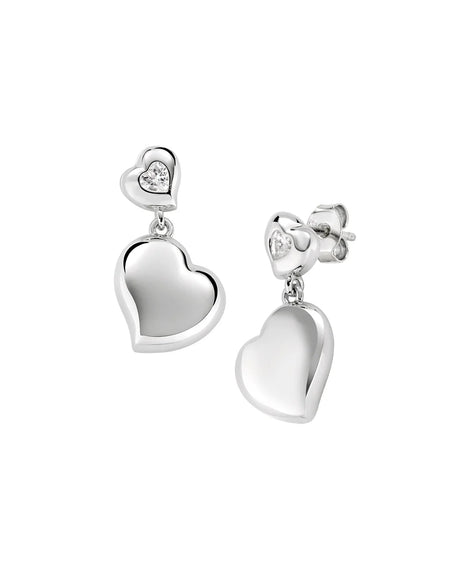 Amen Orecchini Cuori Gemelli con Zircone