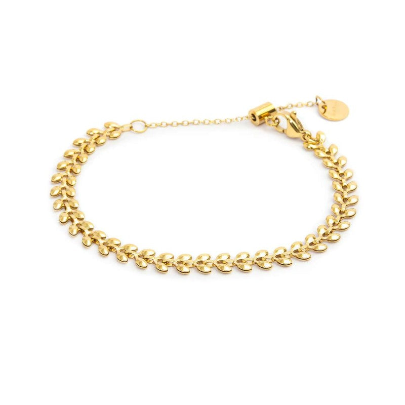 MARLÙ Bracciale catena a foglia chevron