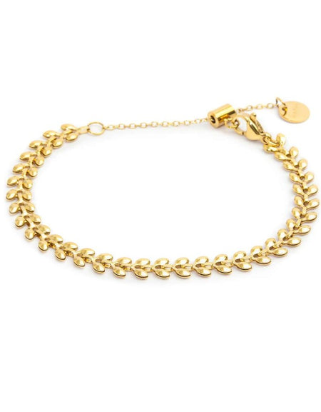 MARLÙ Bracciale catena a foglia chevron
