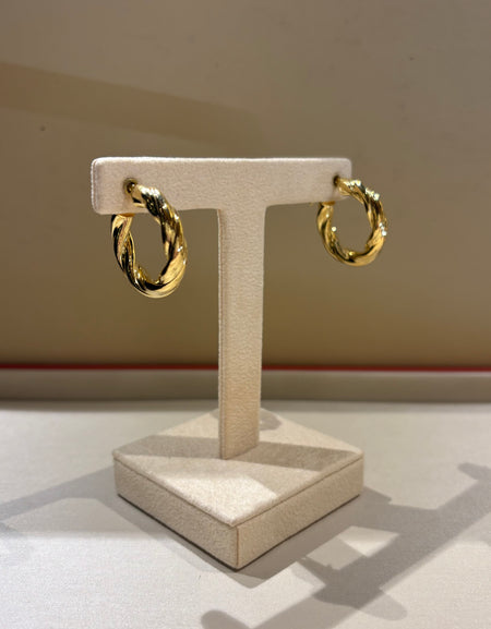 Orecchini a Cerchio in Argento Dorato 925