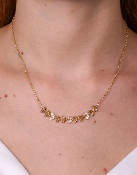 COEUR DE MER Collana in Acciaio con figlie e zirconi