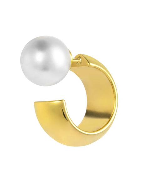 MARLÙ Orecchino a lobo a cerchietto 1,8cm con chiusura perla
