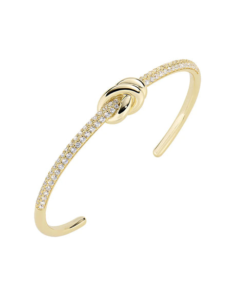 AMEN Bracciale Rigido Nodo d'Amore in Ottone