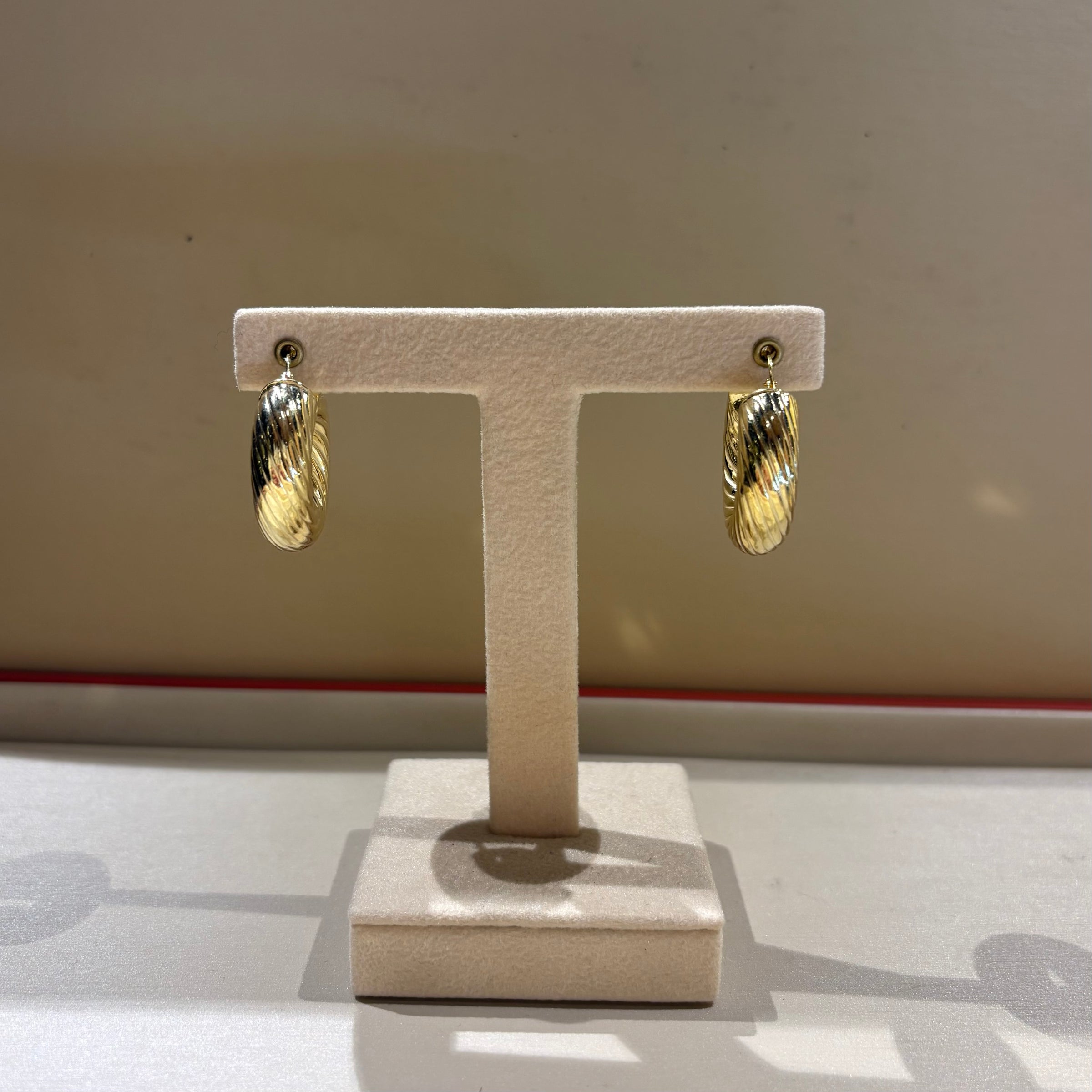 Orecchini a Cerchio in Argento Dorato 925