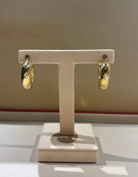 Orecchini a Cerchio in Argento Dorato 925