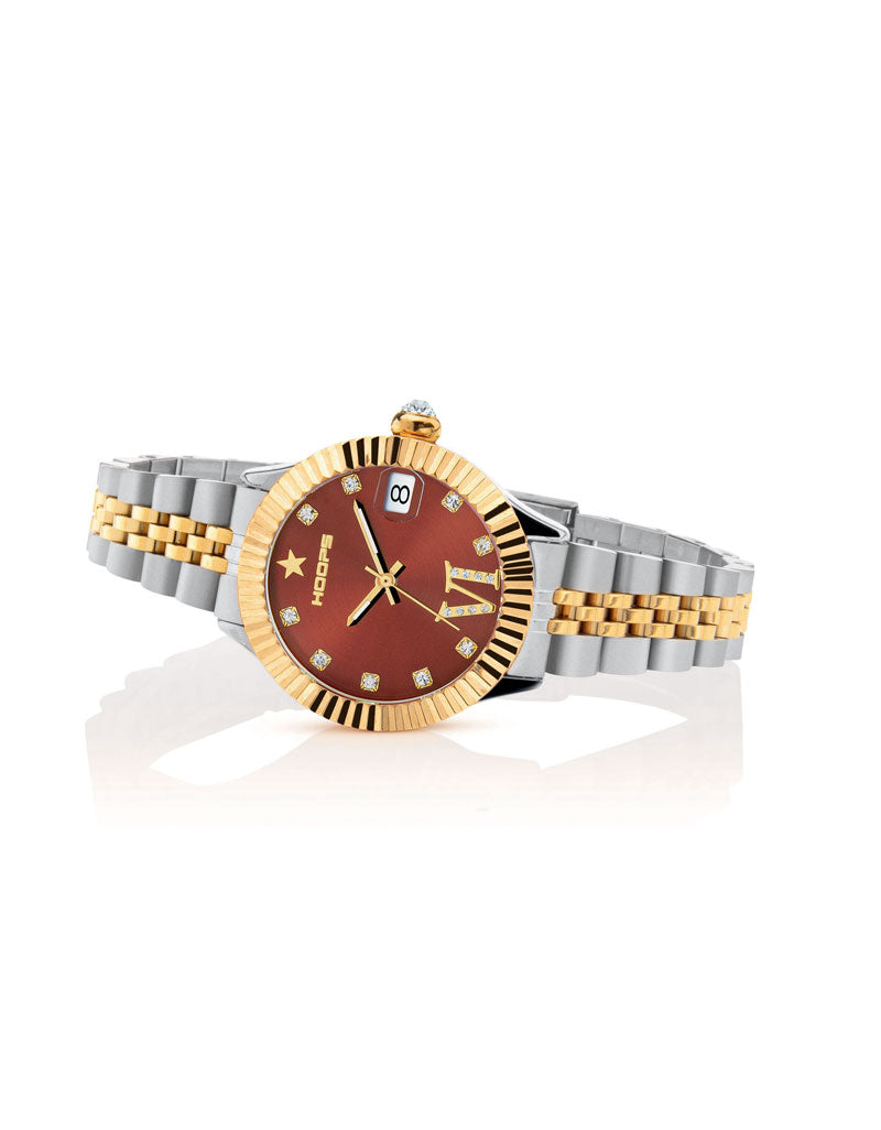 HOOPS Orologio New Luxury Diamonds 2 Bicolor Caramel