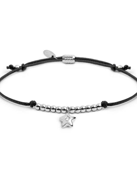 MARLÙ Bracciale cordino con pendente stella con zircone