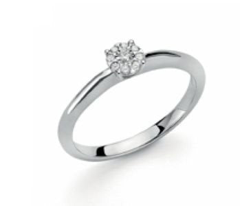 OROGIOIA Anello Donna in Oro 375 Diamante 0.07 Ct