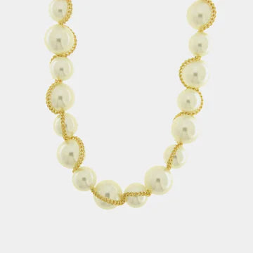 AMOVENEZIA Collana in Metallo con perle