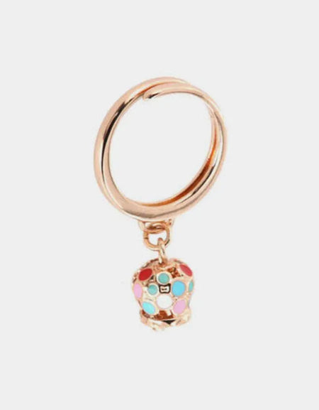 Anello in Metallo con campanella pendente impreziosita da smalti multicolore AMOCAPRI